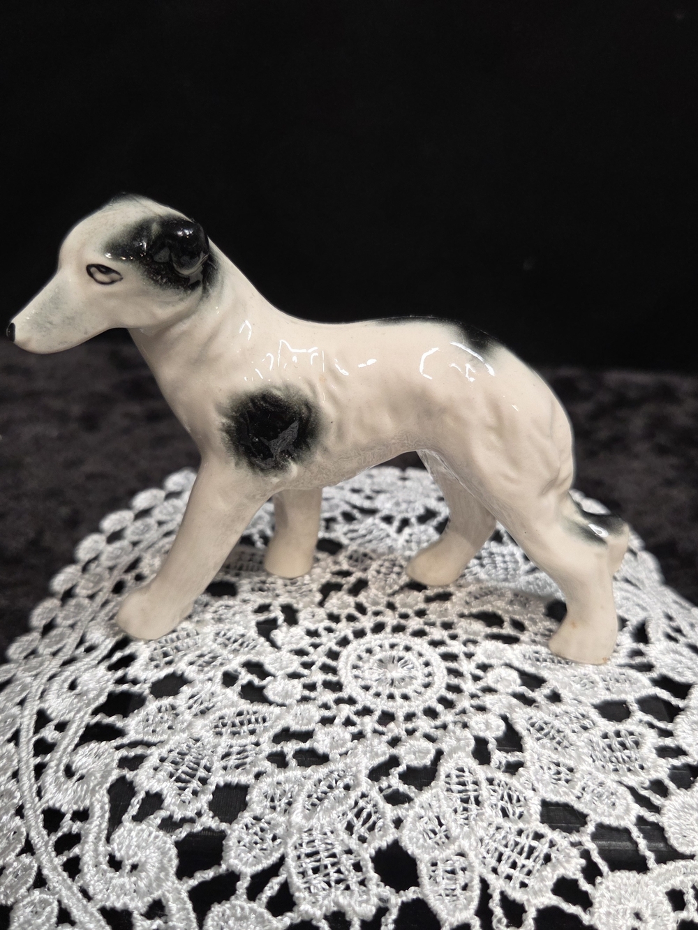 Borzoi Figurine Dog Porcelain 4” Vintage JAPAN
